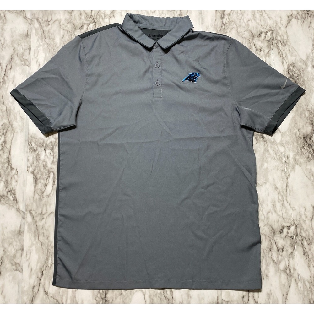 Nike Golf Dri-FIT Mens Polo Shirt Size M Gray Short Sleeve Logo 838958-012 EUC